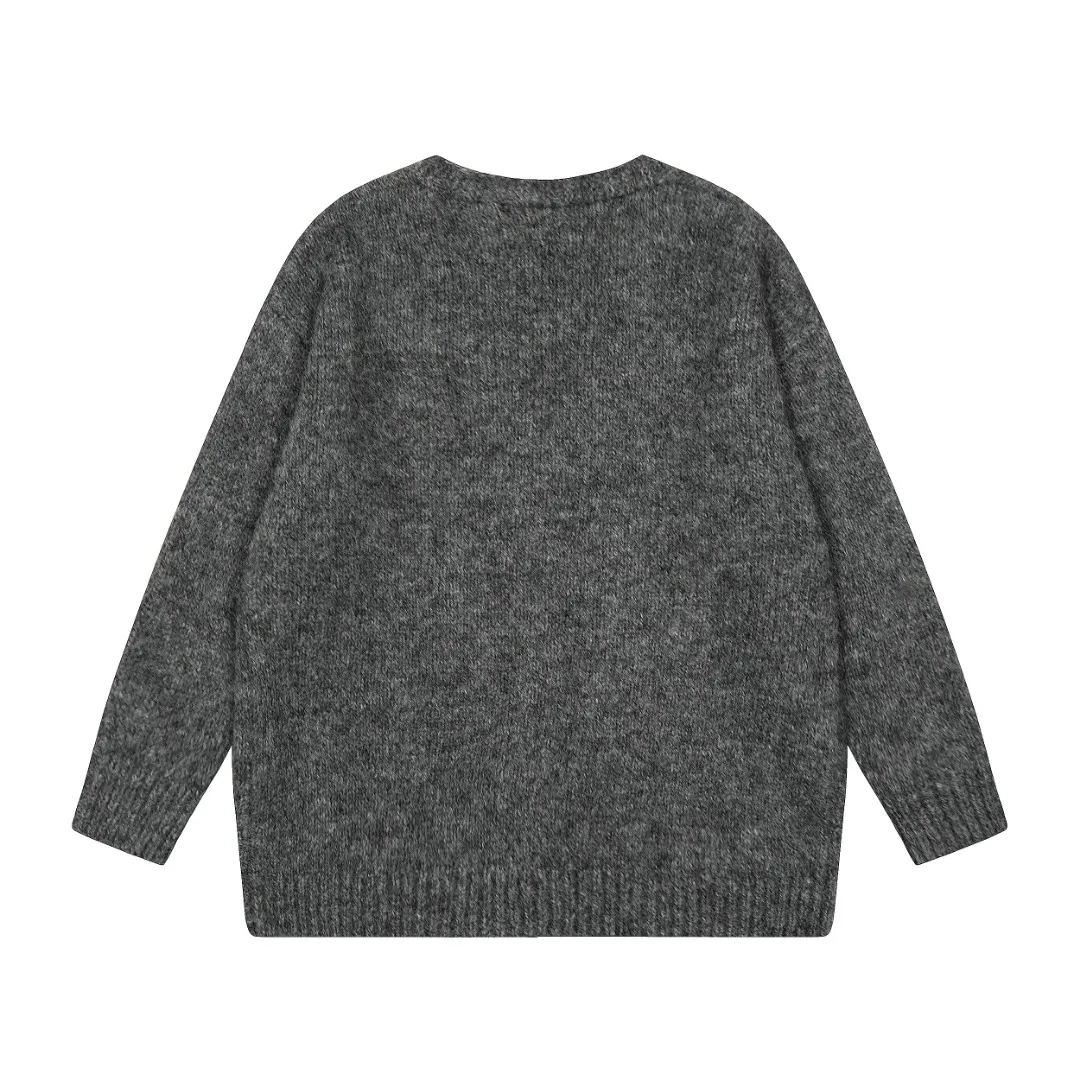 VIVI top quality - limited to Japan" vivienne west wood 25th autumn and winter new three-color wool embroidered cardigan Color: Gray Pink Blue Size: S M L